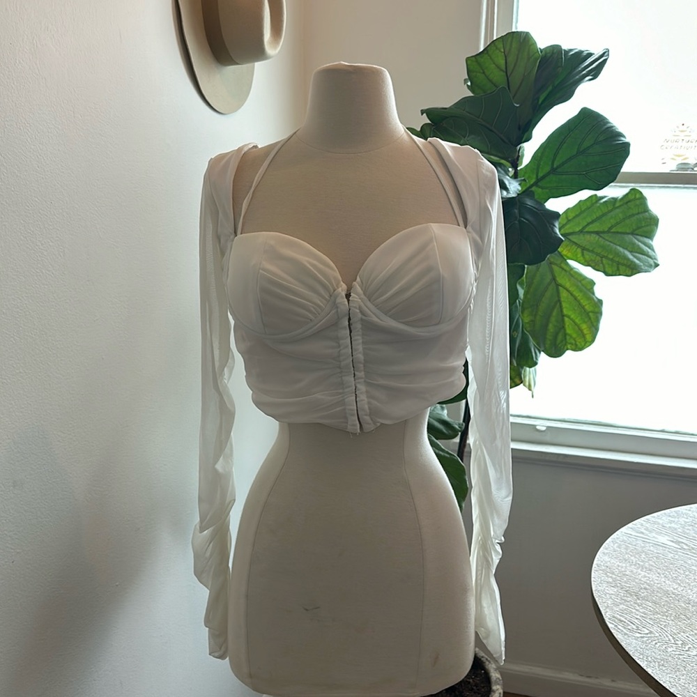 Shein padded crop top